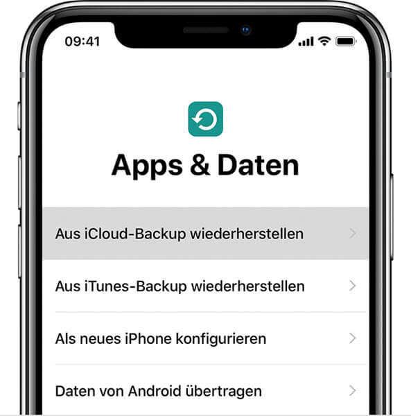 Aus iCloud-Backup wiederherstellen