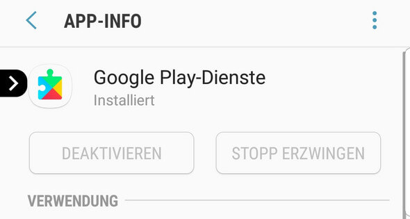 Google Play-Dienste deaktivieren