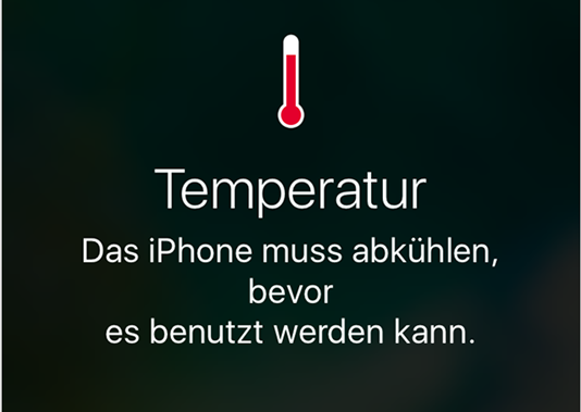 iPhone zu heiß