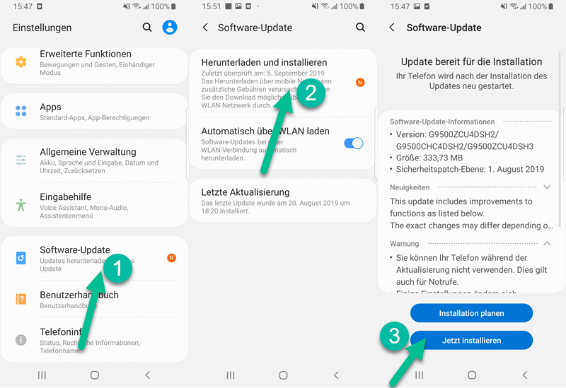 Software aktualisieren Android