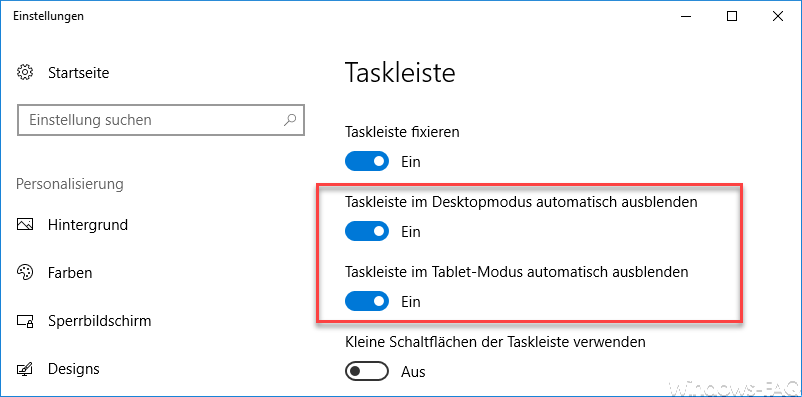  Taskleiste im Desktop-Modus automatisch ausblenden 