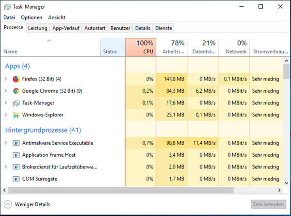 Task-Manager Windows 10