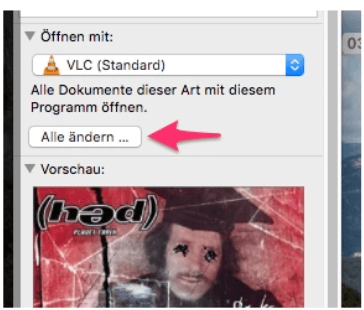 VLC als Standardprogramm festlegen Mac